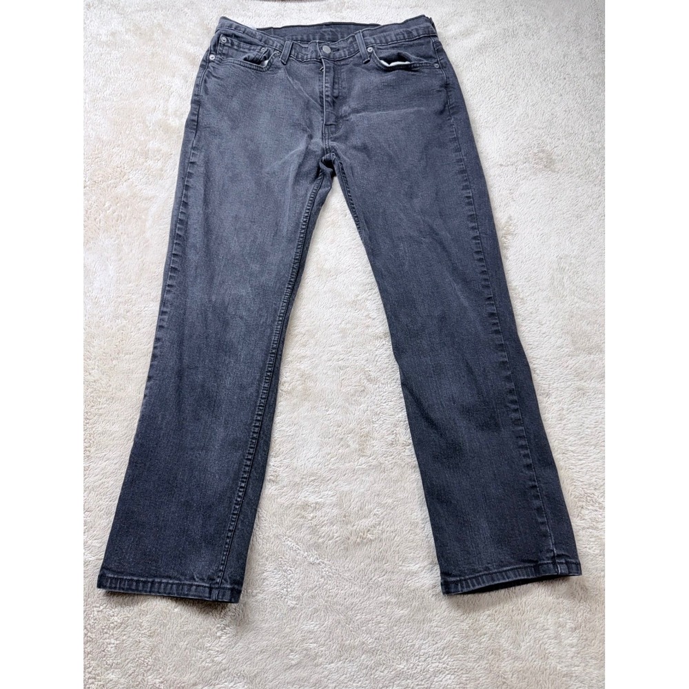 Levis 514 Straight‎ Fit Mens Charcoal Gray Denim Jeans W36 L30 00514-0730